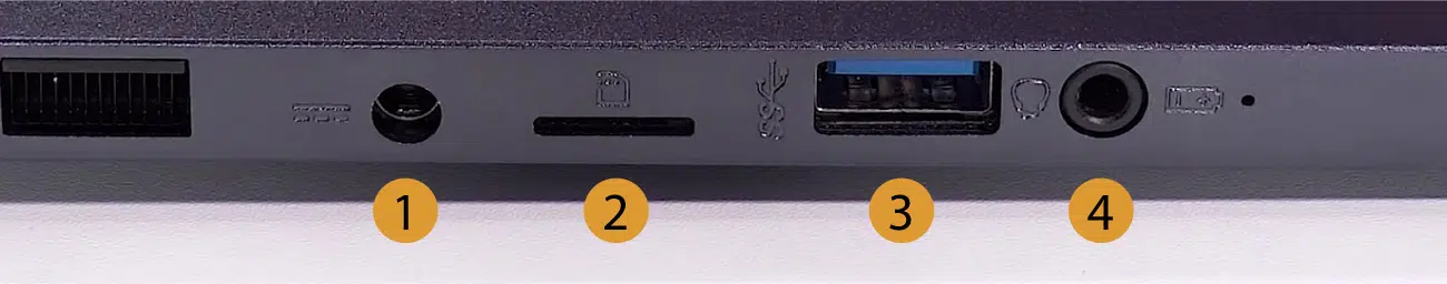 MSI Stealth 15M - left connectors
