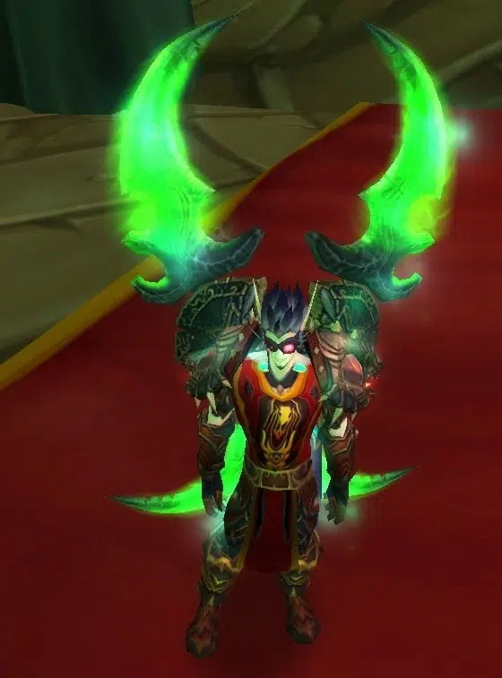 Player wearing The Twin Blades of Azzinothl.